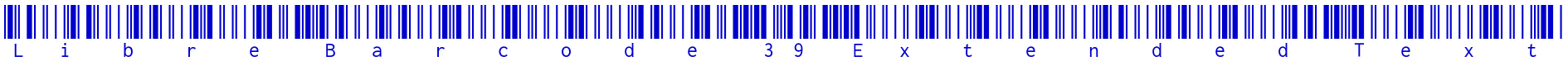 Libre Barcode 39 Extended Text fuente